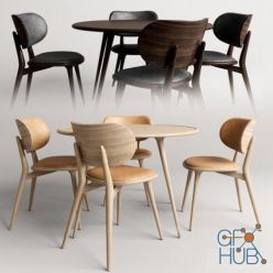 3D model Mater-The dining chair with accent dining table