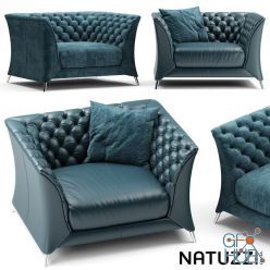 3D model Armchair La Scala by Natuzzi