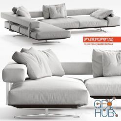 3D model Wing sofa by Flexform