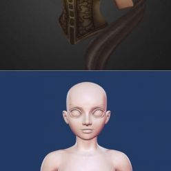3D model Female Demon Hunter Bust and Female toon bust and head – 3D Print