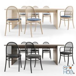 3D model Dinning table set (max 2016, obj)