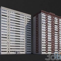 3D model Multi-storey residential building