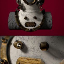 3D model Diving Helmet 1941 PBR