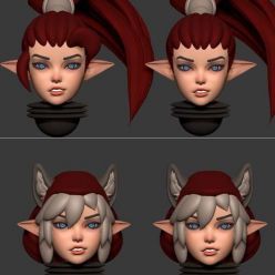 3D model Space Elves Heads August 2021 – 3D Print