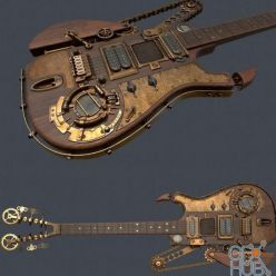 3D model Steampunk guitar