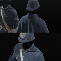3D model Policeman British bobby