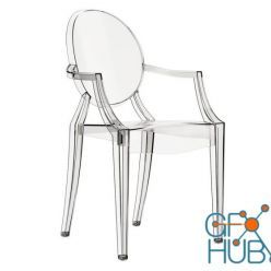 3D model Louis Ghost Chair by Kartell