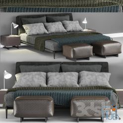 3D model Adda bed by Flexform