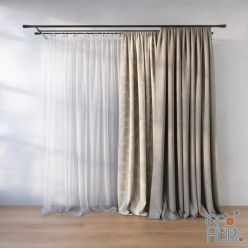 3D model Curtain (max 2011, fbx)