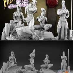 3D model Fabulous Pillar-Guardians – 3D Print