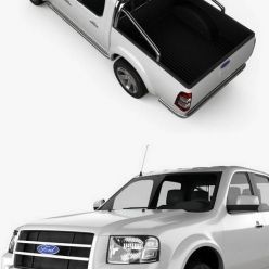 3D model Ford Ranger Double Cab 2003