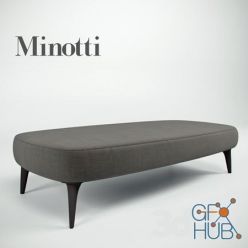 3D model Minotti aston bench