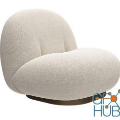 3D model Pacha Lounge Chair by Gubi