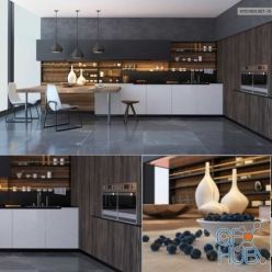 3D model Kitchen set 01