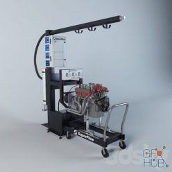 3D model SuperFlow - a system for checking the characteristics of engine power