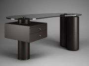 3D model Office table with curbstones