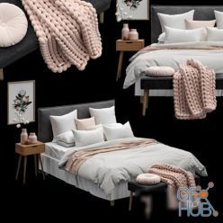 3D model Scandinavian Bedroom Set 01 (max 2011)