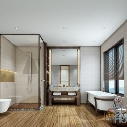 3D model Modern bathroom interior 074