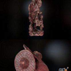 3D model Chinese Statue 02 PBR