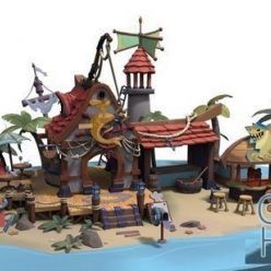 3D model Beach House for games