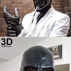 3D model Black Mask Arkham Knight Helmet – 3D Print