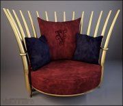 3D model PANAREA Dehors armchair by Visionnaire