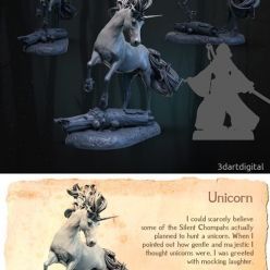 3D model White Unicorn – 3D Print