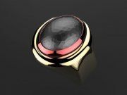 3D model Male ring with large stone