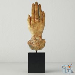 3D model Victorian Brass Hand Paperweight