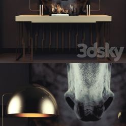 3D model Decoration set with Cliff Console