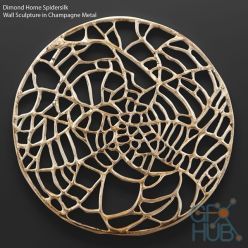 3D model Metal Wall Art by Dimond Home Spidersilk
