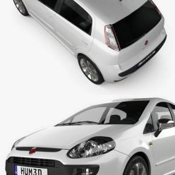 3D model Fiat Punto Evo 5-door 2010