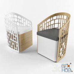 3D model My curved Chairs