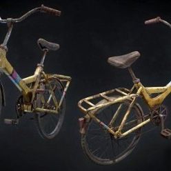 3D model Old Rusted Bike (max, fbx, obj) PBR