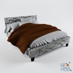 3D model Berlin Upholstered Bed