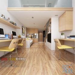 3D model Living room space A062