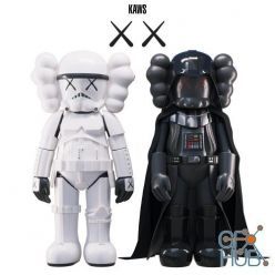 3D model Sculpture KAWS Stormtrooper Darth Vader