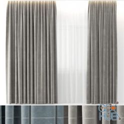 3D model Corduroy curtains in color options