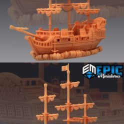 3D model Pirate Ship The Menace – 3D Print