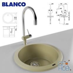 3D model Blanco RONDO sink and faucet