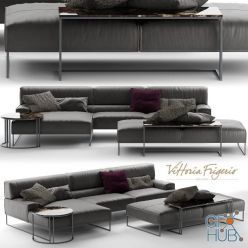 3D model Sofa frigerio salotti CLOUD