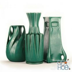 3D model Teco Pottery vases set
