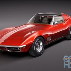 3D model Chevrolet Corvette C3 1969 Hi-Poly