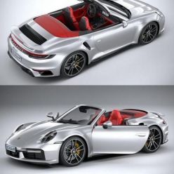 3D model Porsche 911 Turbo S Cabrio 2021