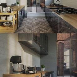 3D model Kitchen Vray & Corona 3D Scene