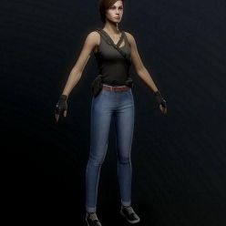 3D model Army Girl