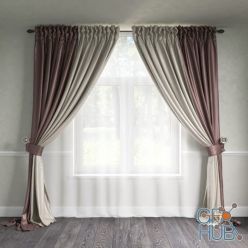 3D model Curtains are two pickup options