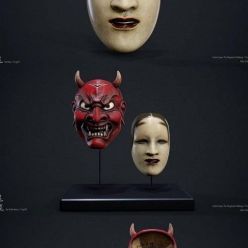 3D model Ancient Japan Theater Mystery Masks