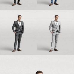 3D model Humano Elegant Business Man Standing and smiling 0101