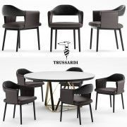 3D model Casa Larzia chair and table by Trussardi